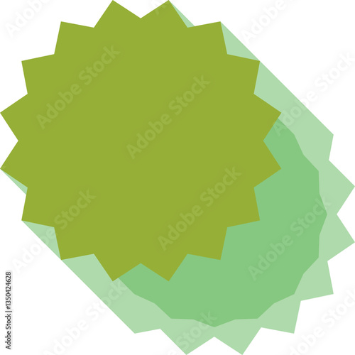 green icon on white background with shadows to put in web and merch designs