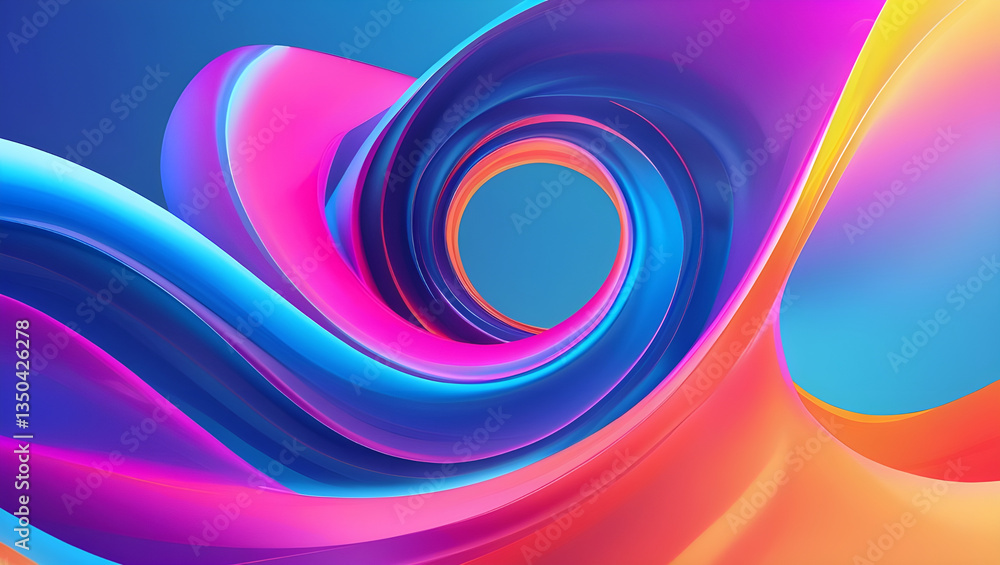 Obraz premium Mesmerizing Vibrant Swirl Abstract Background Texture with Dynamic Colors