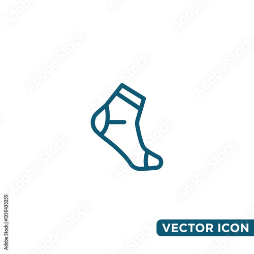 Minimalist Sock Icon Design Template 