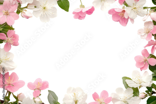 PNG Spring floral frame border flower blossoms nature.