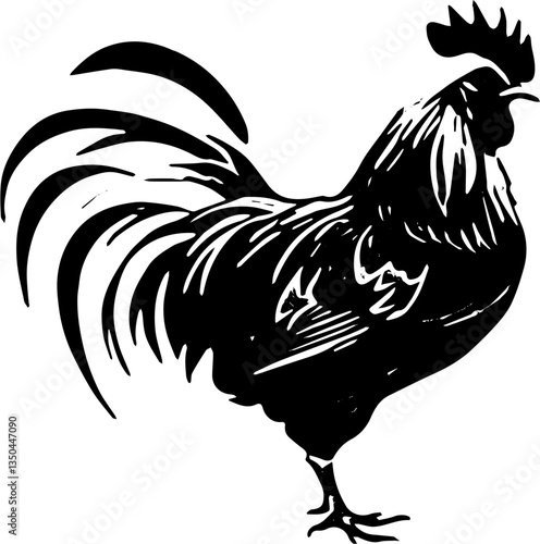 rooster silhouette vector