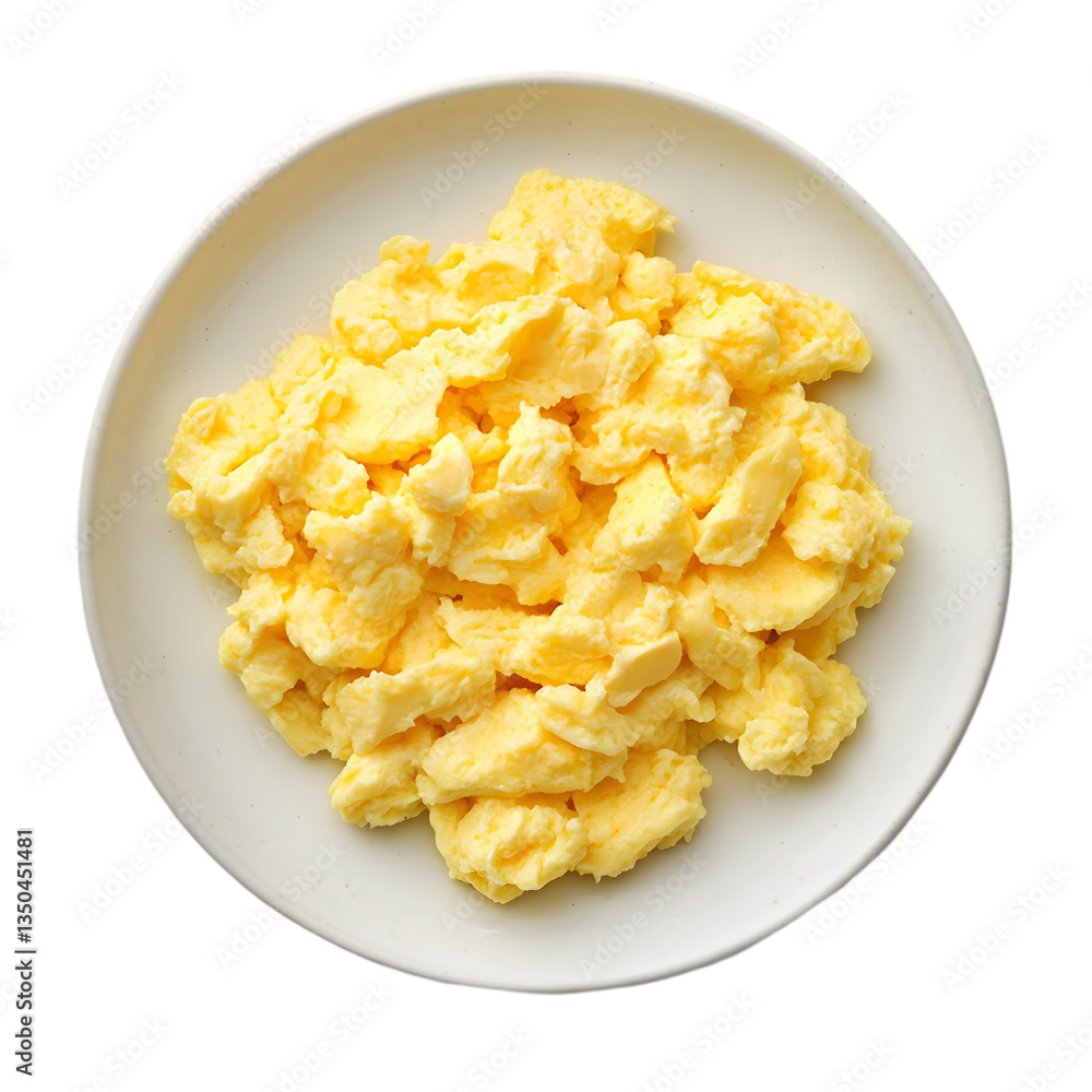 Scrambled Eggs Served on a White Plate
Scrambled Eggs Served on a White Plate