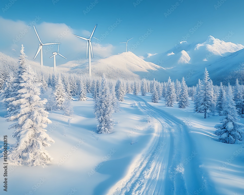 Snowy Mountain Wind Farm Path. Snowy Mountain Wind Farm Path.
