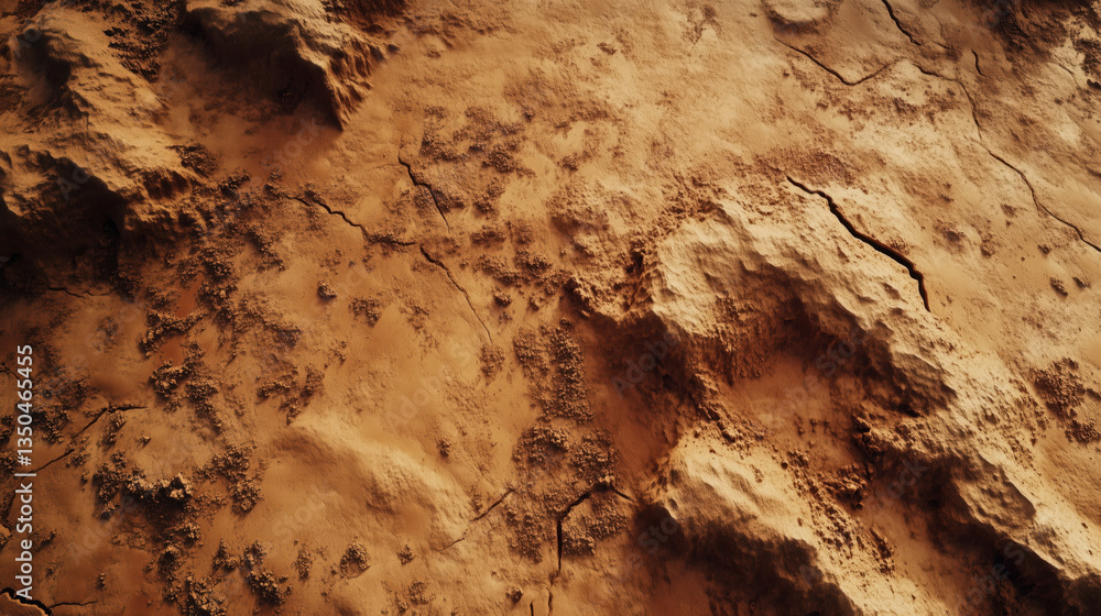 Fototapeta premium Brown Soil, Showcasing the Natural Ground Surface with Fine Earth Texture and Organic Patterns