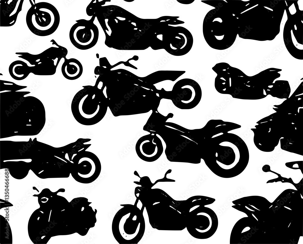 Obraz premium silhouettes of motorcycle