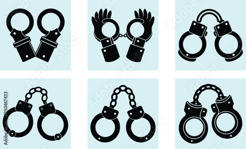 Cuffs silhouette vector
