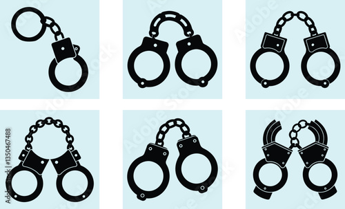 Cuffs silhouette vector