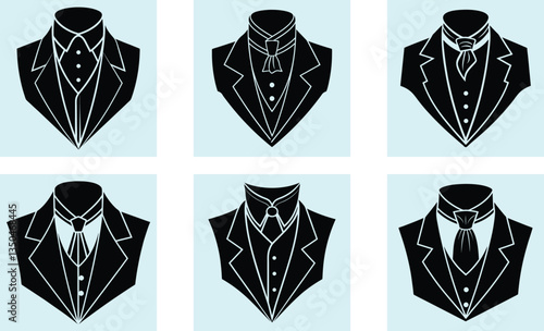 Cravat silhouette vector