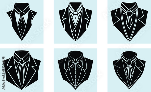 Cravat silhouette vector