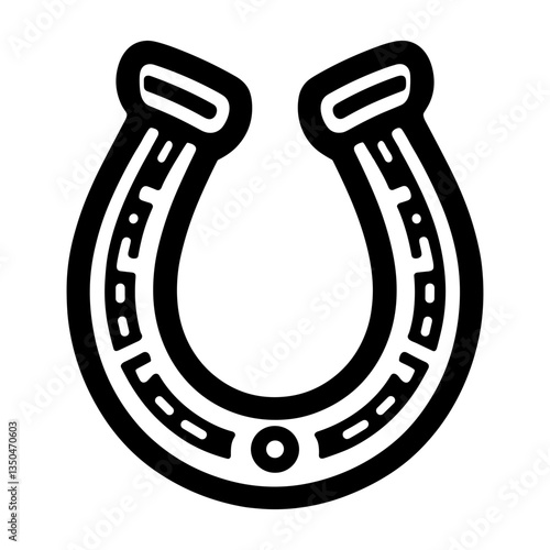 Barrel Racing Horseshoe Silhouette
