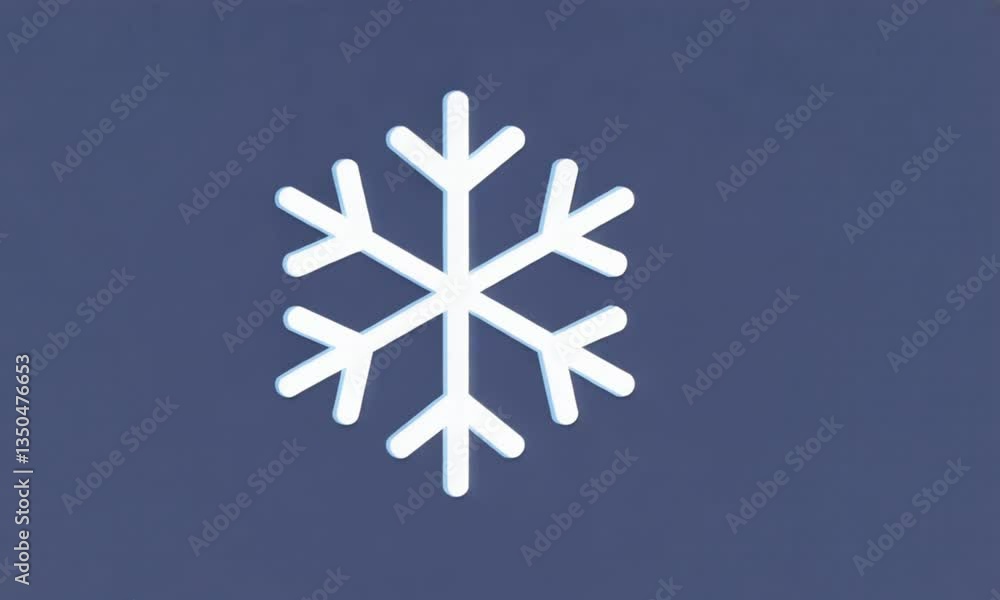 Illuminated snowflake on a dark blue background, winter seasonal design icon Illuminated snowflake on a dark blue background, winter seasonal design icon