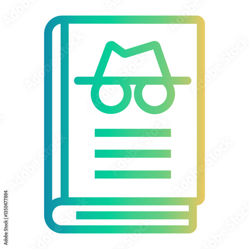 detective story Line Gradient Icon