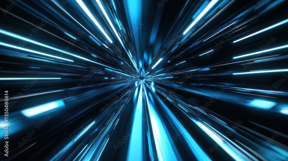 Abstract Blue Light Tunnel Abstract Blue Light Tunnel