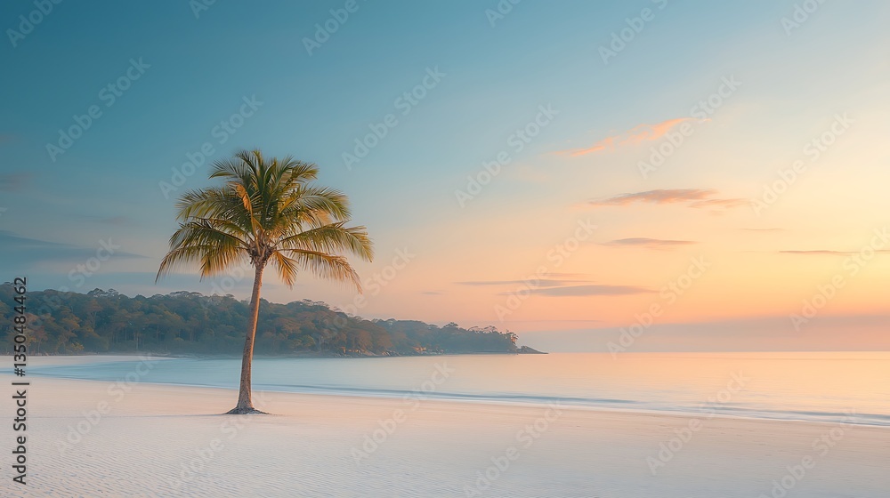 Sunrise Palm Tree Tropical Beach. Sunrise Palm Tree Tropical Beach.