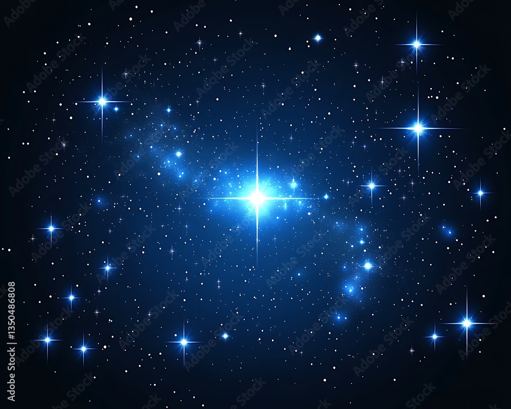 Obraz premium A brilliant and luminous array of sparkling stars in space