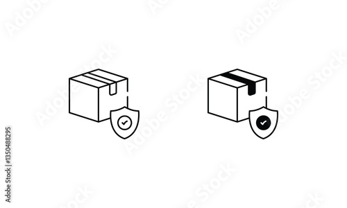 Safe Delivery icons set vector stock illustration