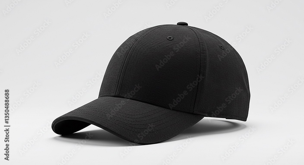 isolated black baseball cap, product photography isolated black baseball cap, product photography