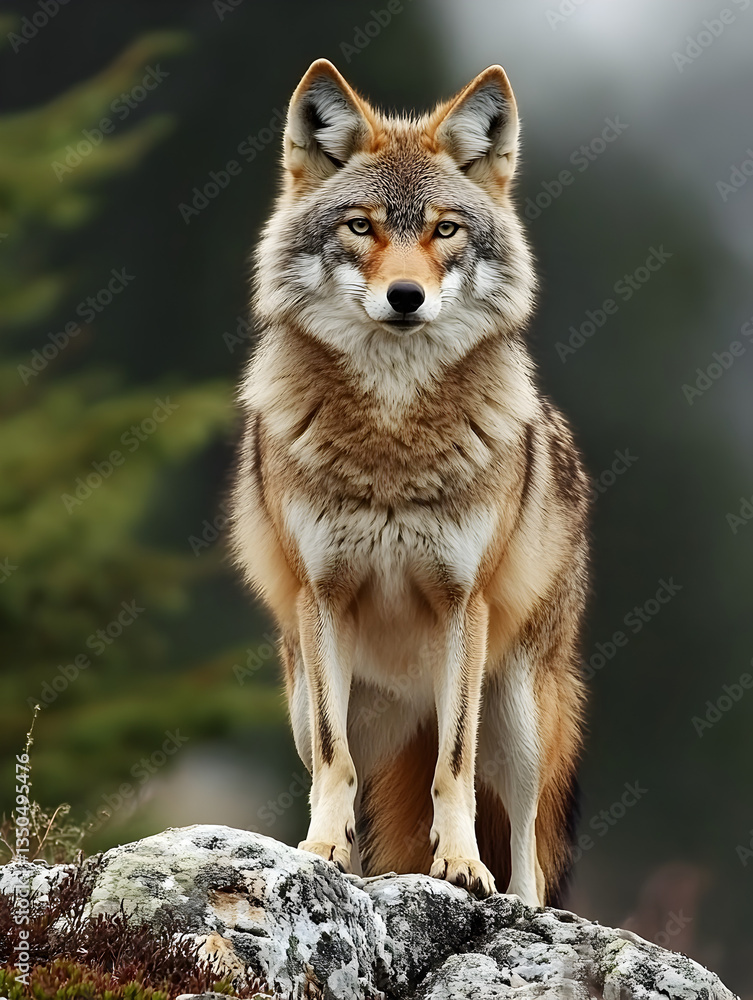 Lone Wolf in Forest Lone Wolf in Forest