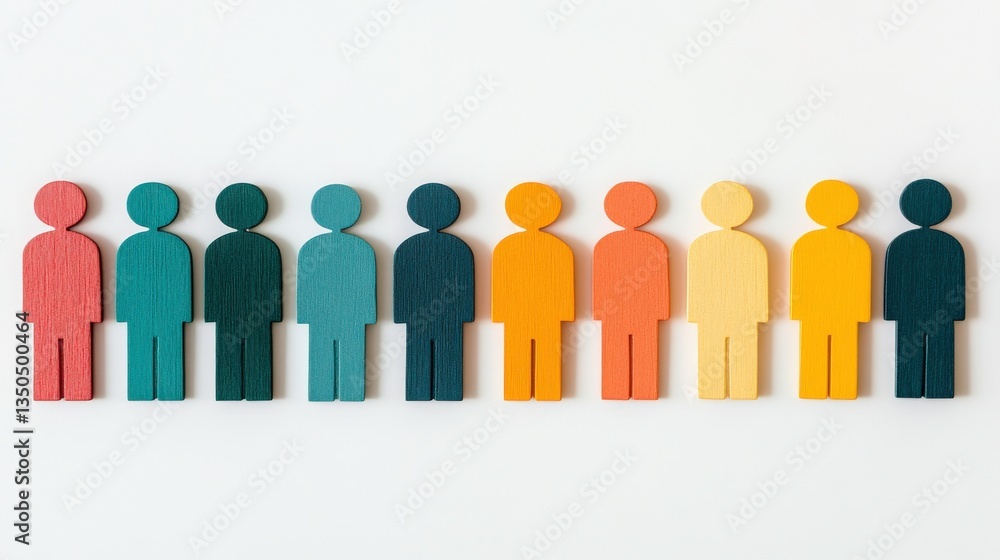 Colorful Figures Representing Social Distancing Colorful Figures Representing Social Distancing