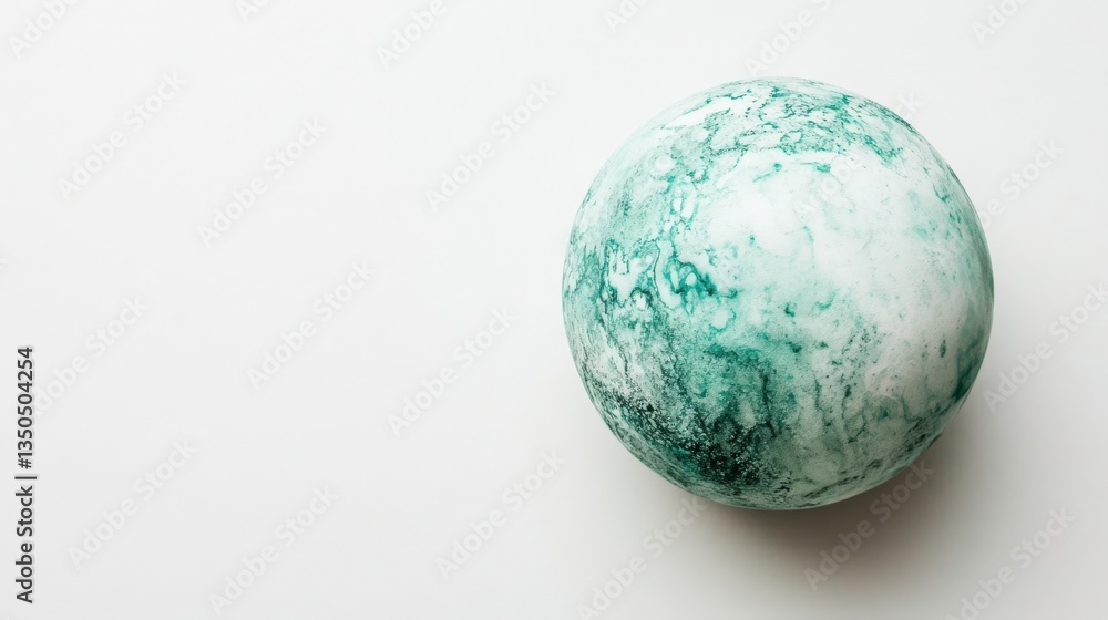 Globe Shaped Decoration in Pastel Green and Blue Tones Globe Shaped Decoration in Pastel Green and Blue Tones