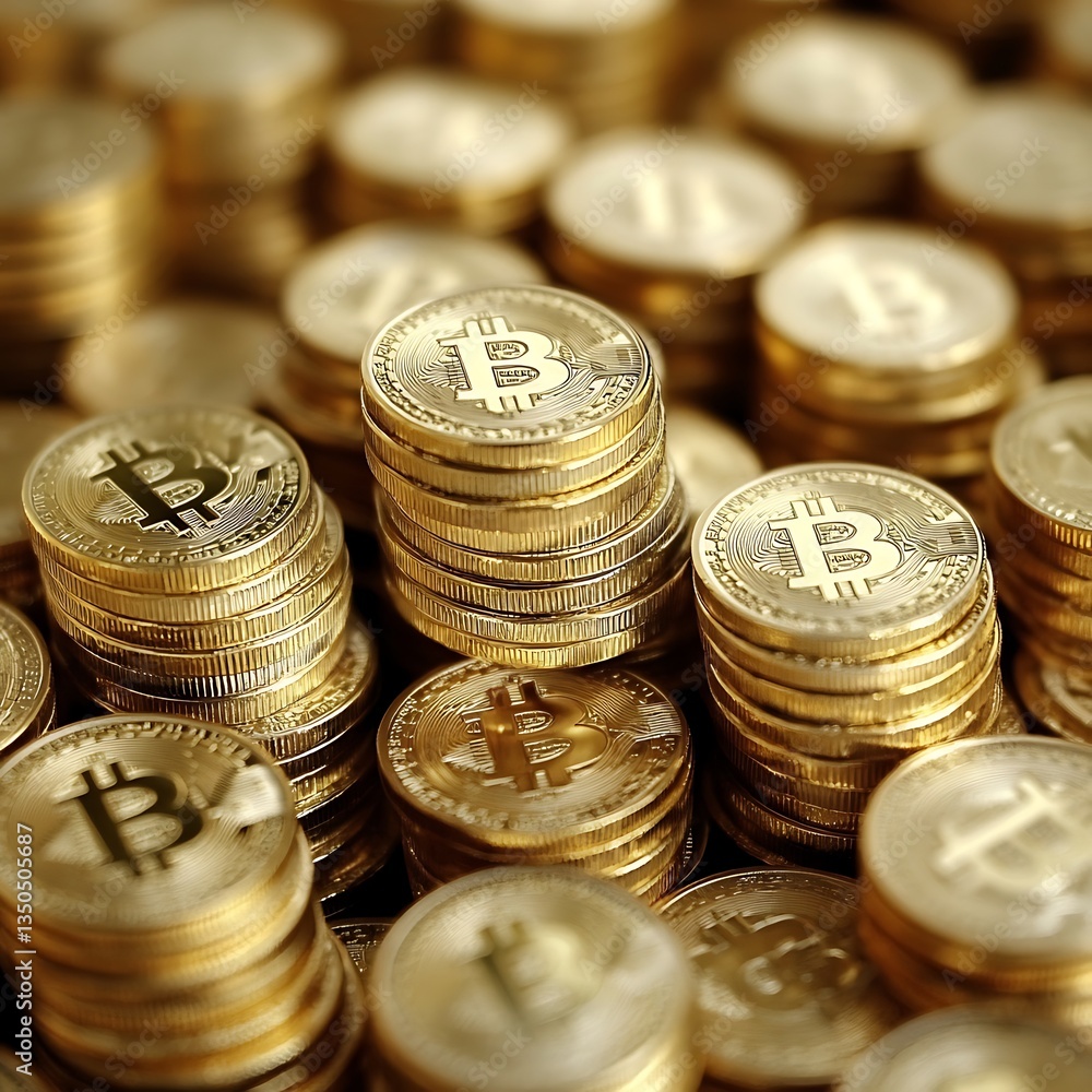 Bitcoin Stacks with Gold Coins, and Finance. Bitcoin Stacks with Gold Coins, and Finance.