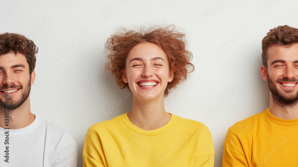 Happy and Sad, A woman joyfully laughing while a man frowns, capturing contrasting emotions in a high-quality stock image. Happy and Sad, A woman joyfully laughing while a man frowns, capturing contrasting emotions in a high-quality stock image.