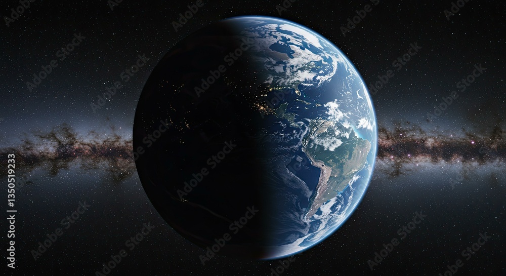 Obraz premium divided earth perspective art scale