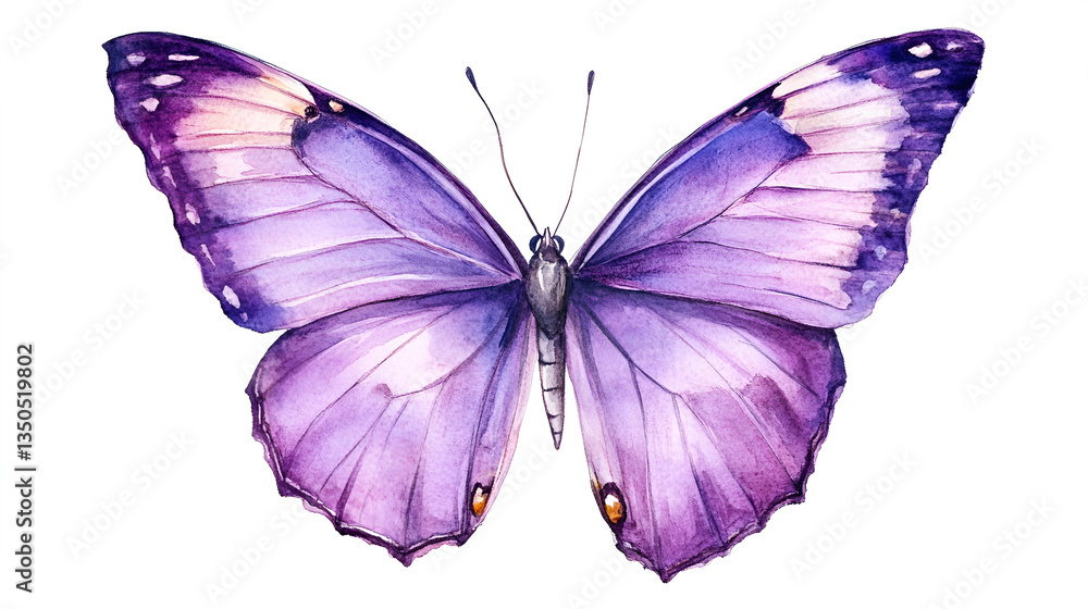 illustration of purple butterfly on white background.ai generative illustration of purple butterfly on white background.ai generative