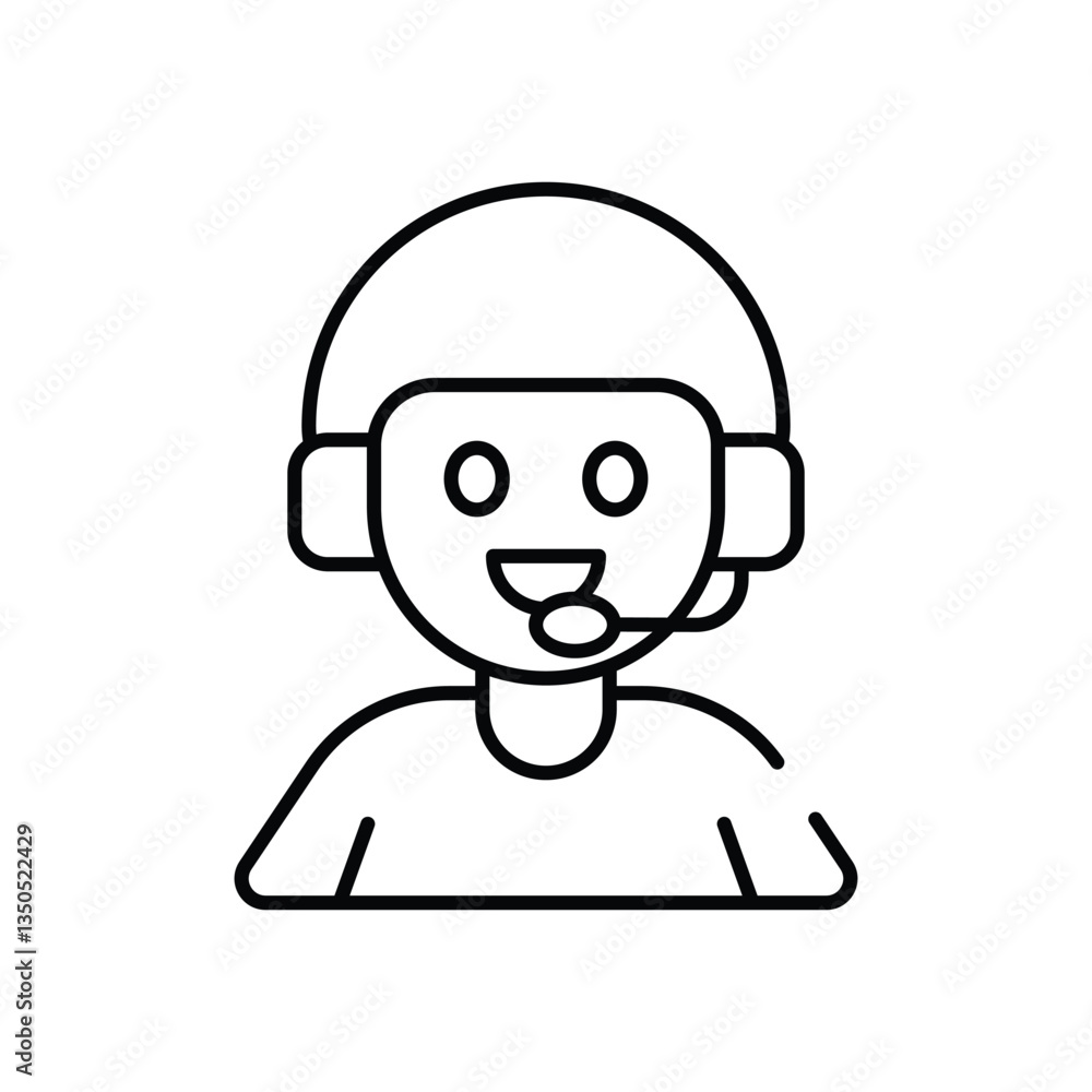 Customer Service vector icon stock illustration Customer Service vector icon stock illustration