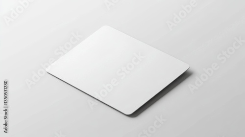 3D White Plastic Gift Card, Hotel Keycard, Credit Card Mockup. EPS10 Vector