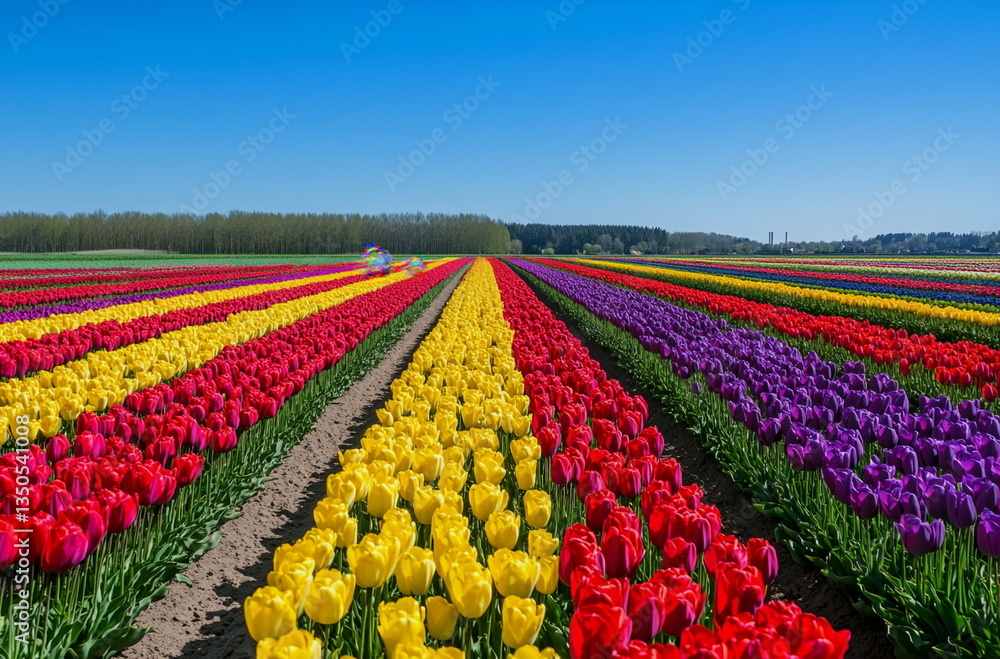Rows of tulips in bloom create a stunning pattern of color and symmetry. Great for spring backgrounds, nature visuals, flower farms, or seasonal promotions.
Rows of tulips in bloom create a stunning pattern of color and symmetry. Great for spring backgrounds, nature visuals, flower farms, or seasonal promotions.