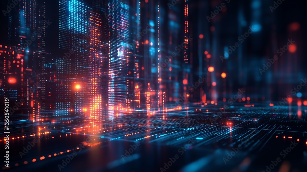 Obraz premium Data Science Concept with Innovation Technology and Digital Software Development Visuals