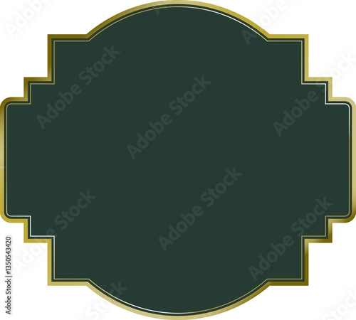 Green and Gold Islamic Frame 