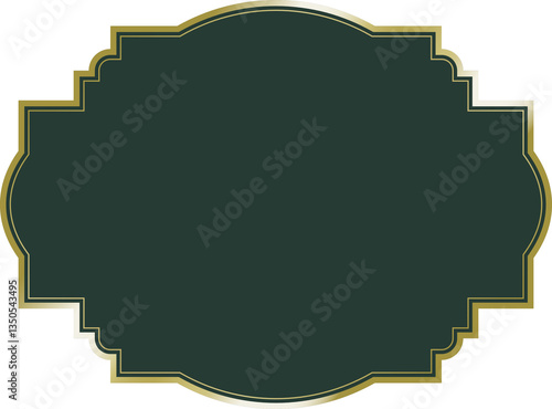 Green and Gold Islamic Frame 