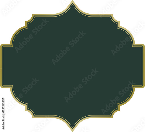 Green and Gold Islamic Frame 