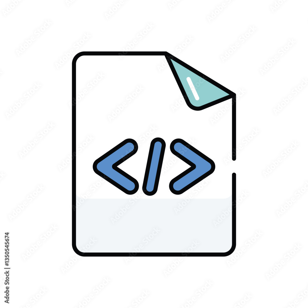 Htm File vector icon stock illustration Htm File vector icon stock illustration