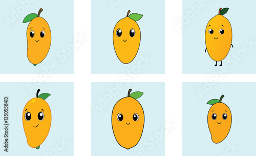 Cute kent mango cartoon vector