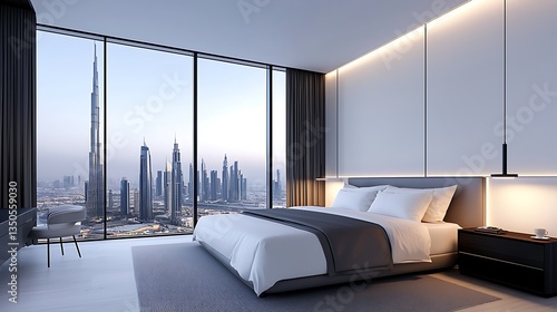 Modern Dubai Skyline Bedroom