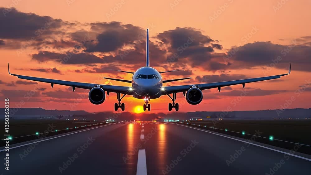 runway at an airport runway at an airport