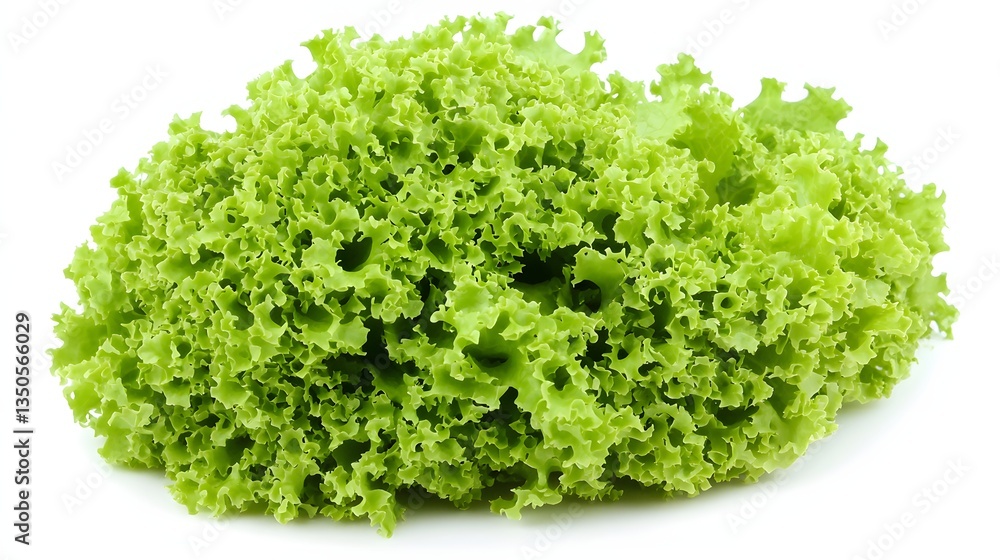 Fresh Green Lettuce Leaf Isolated on White Background for Healthy Eating and Culinary Use Fresh Green Lettuce Leaf Isolated on White Background for Healthy Eating and Culinary Use
