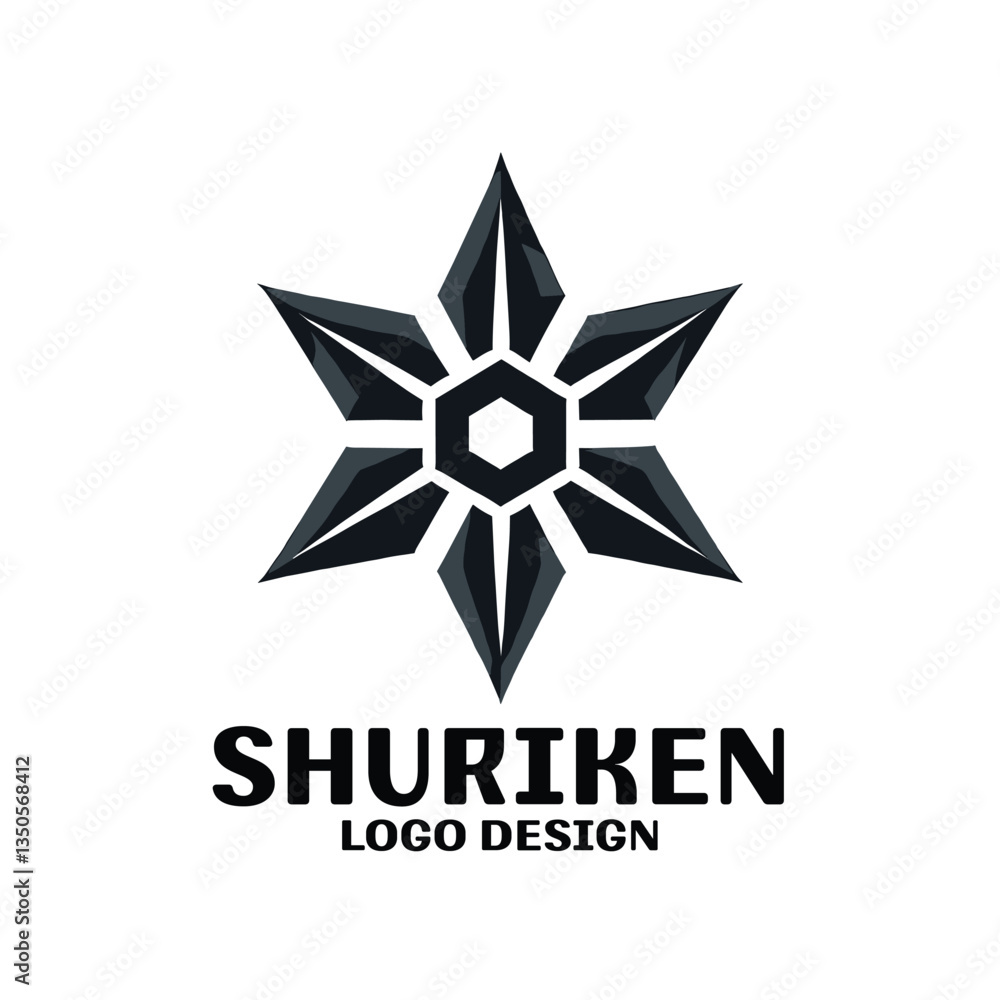 Shuriken Vector Logo Design Shuriken Vector Logo Design