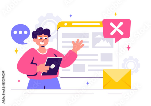 Fact or Myths Check News Vector Illustration Featuring Myths vs. Facts for Thorough Verification and Evidence Comparison in a Flat Style Background