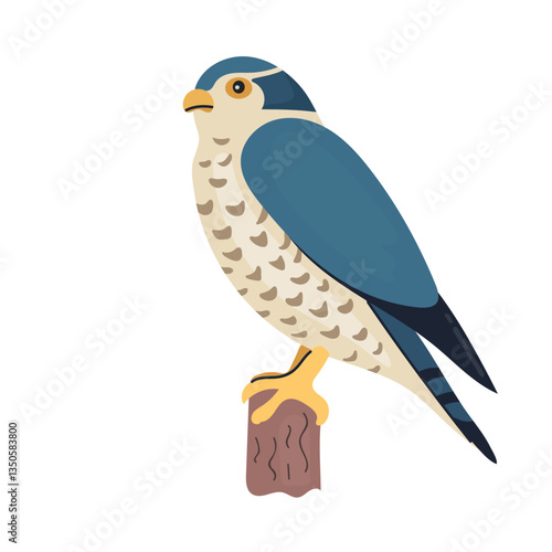 Merlin bird icon clipart avatar logotype isolated illustration