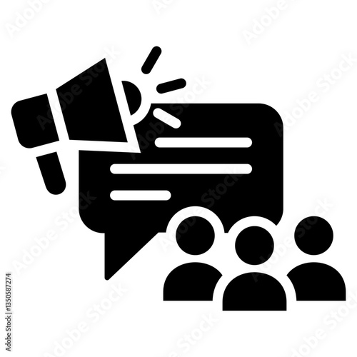 Direct Marketing Glyph Icon