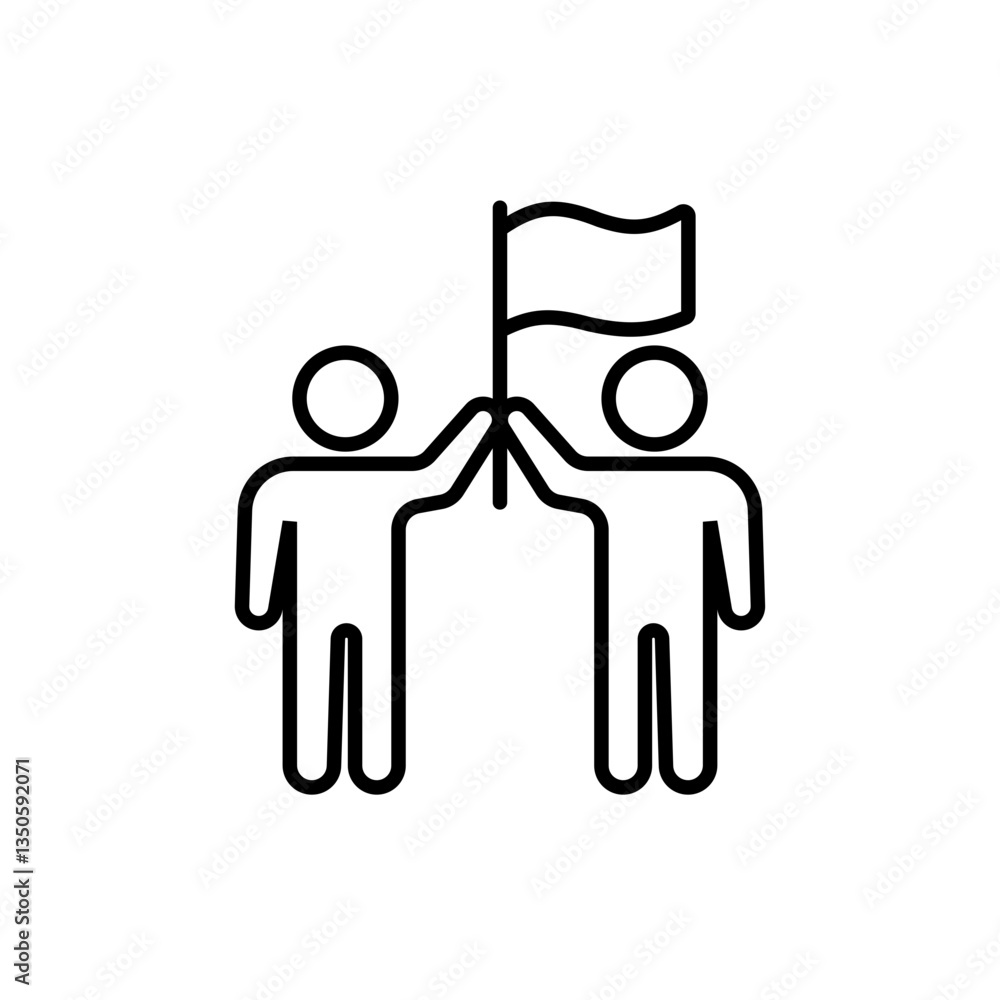 Team Success Line Icon Team Success Line Icon