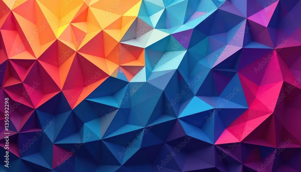 Naklejka premium Geometric shapes form a continuous, vibrant mosaic , clean, decor, graphic
