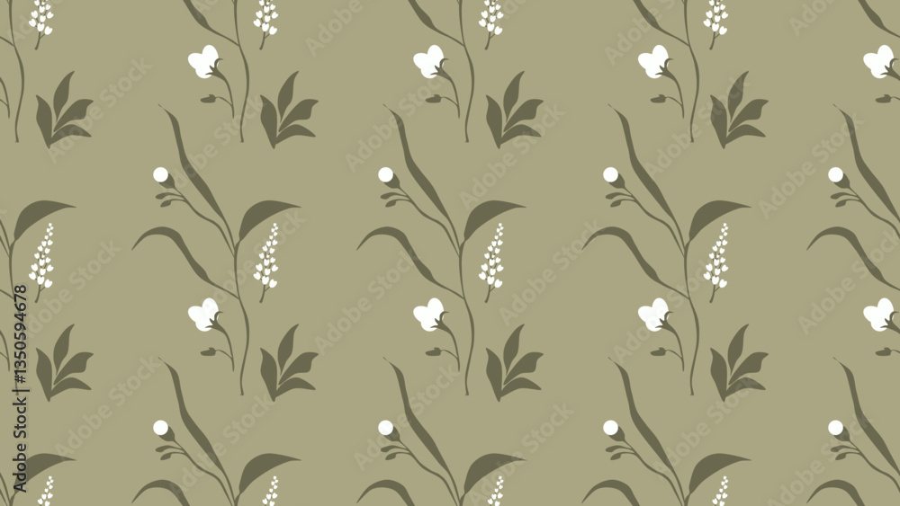 Flower and tropical leaves seamless pattern background. Flower, Tropical leaves illustration. Tropical leaves background. Perfect for fabric, textile, wallpaper, and decor Flower and tropical leaves seamless pattern background. Flower, Tropical leaves illustration. Tropical leaves background. Perfect for fabric, textile, wallpaper, and decor