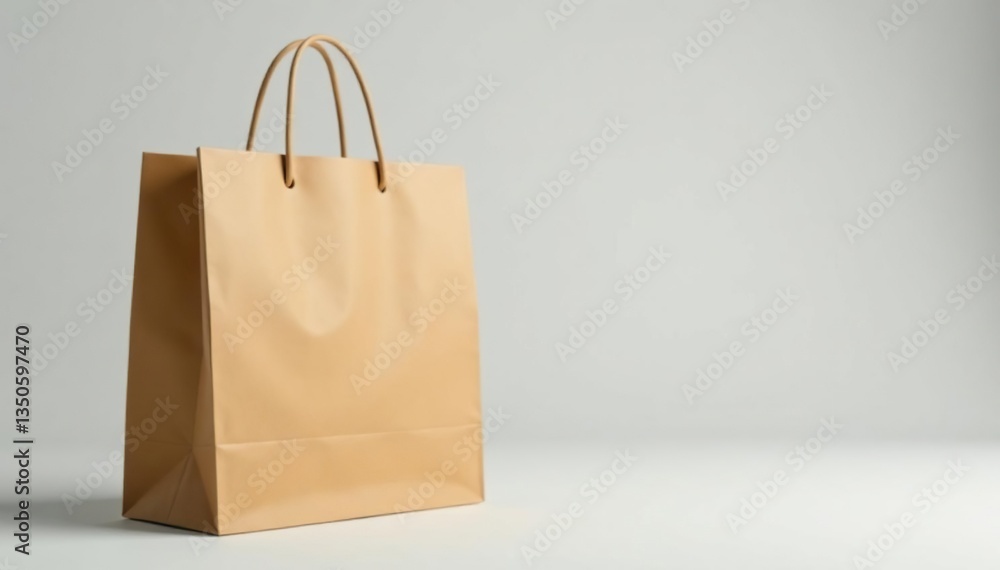 Classic brown paper shopping bag, handles visible , handle, shopping Classic brown paper shopping bag, handles visible , handle, shopping