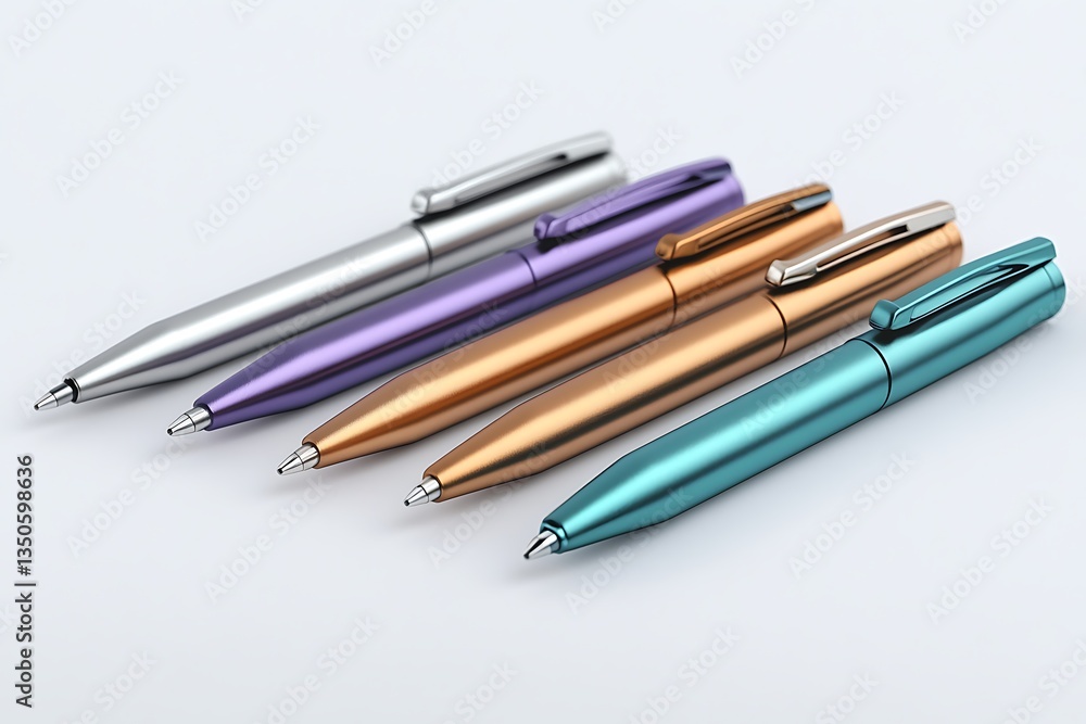 Sleek Metallic Pens - Professional Writing Tools Sleek Metallic Pens - Professional Writing Tools