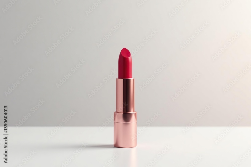 Elegant lipstick tube, pristine white backdrop, lipstick, background, cosmetic Elegant lipstick tube, pristine white backdrop, lipstick, background, cosmetic